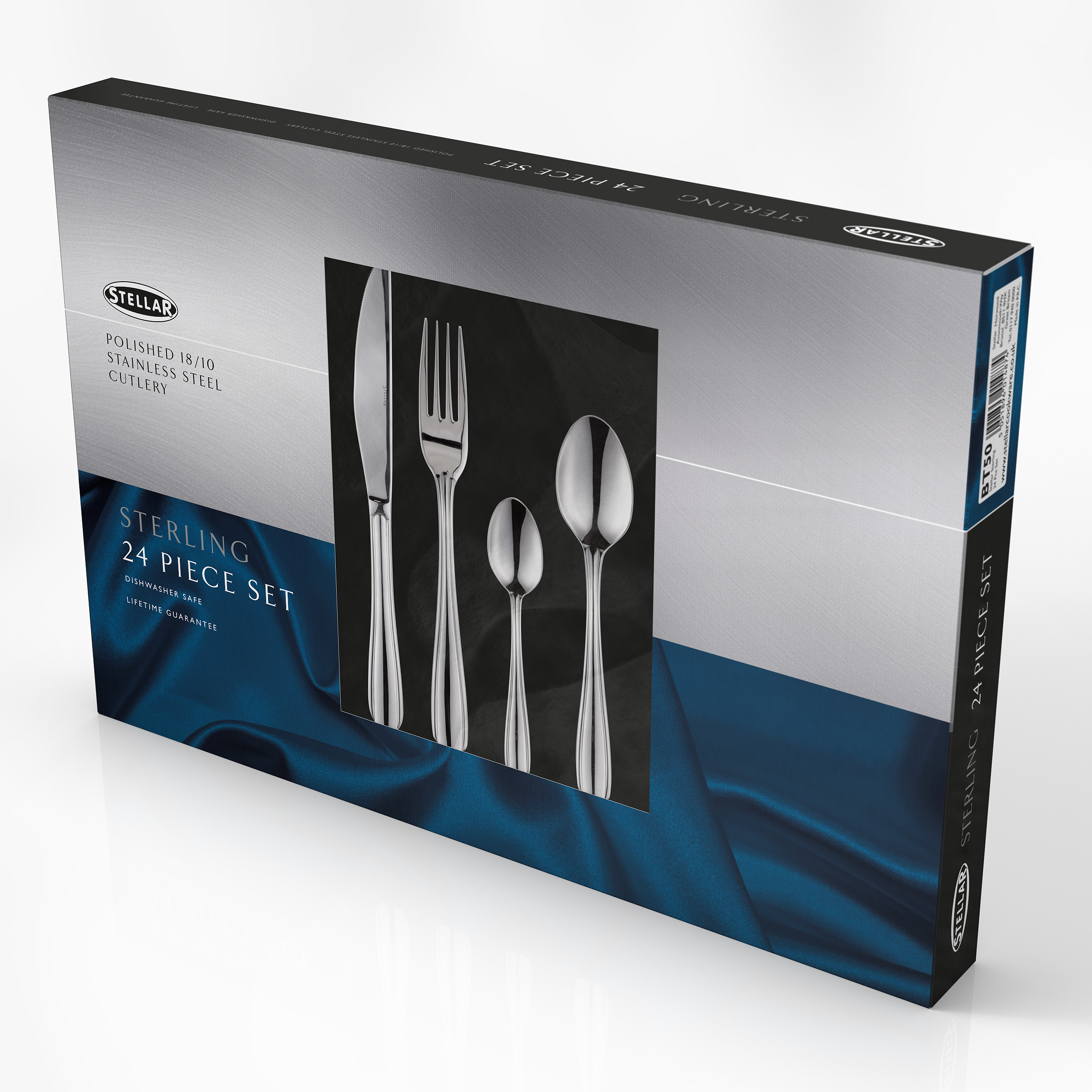 Stellar Sterling 24 Piece Stainless Steel Boxed Cutlery Set 25 Year